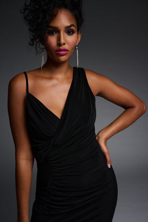 Joseph Ribkoff Fall 2022 - Ruched Gown Style (Royal Sapphire) - 223714 - The Coach Pyramids
