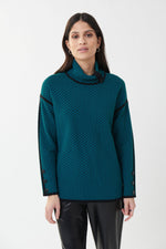 Joseph Ribkoff Fall 2022 - Textured Knit Top Style - 223953 - The Coach Pyramids