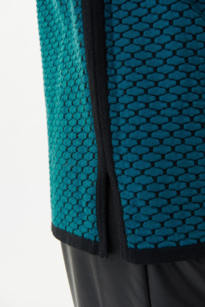 Joseph Ribkoff Fall 2022 - Textured Knit Top Style - 223953 - The Coach Pyramids