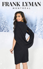 Frank Lyman Winter 2022 - Knit Dress - 227112 - Navy/Black - The Coach Pyramids