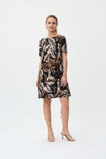 Joseph Ribkoff Spring 2023 - Dress- 231162- Black/Taupe - The Coach Pyramids