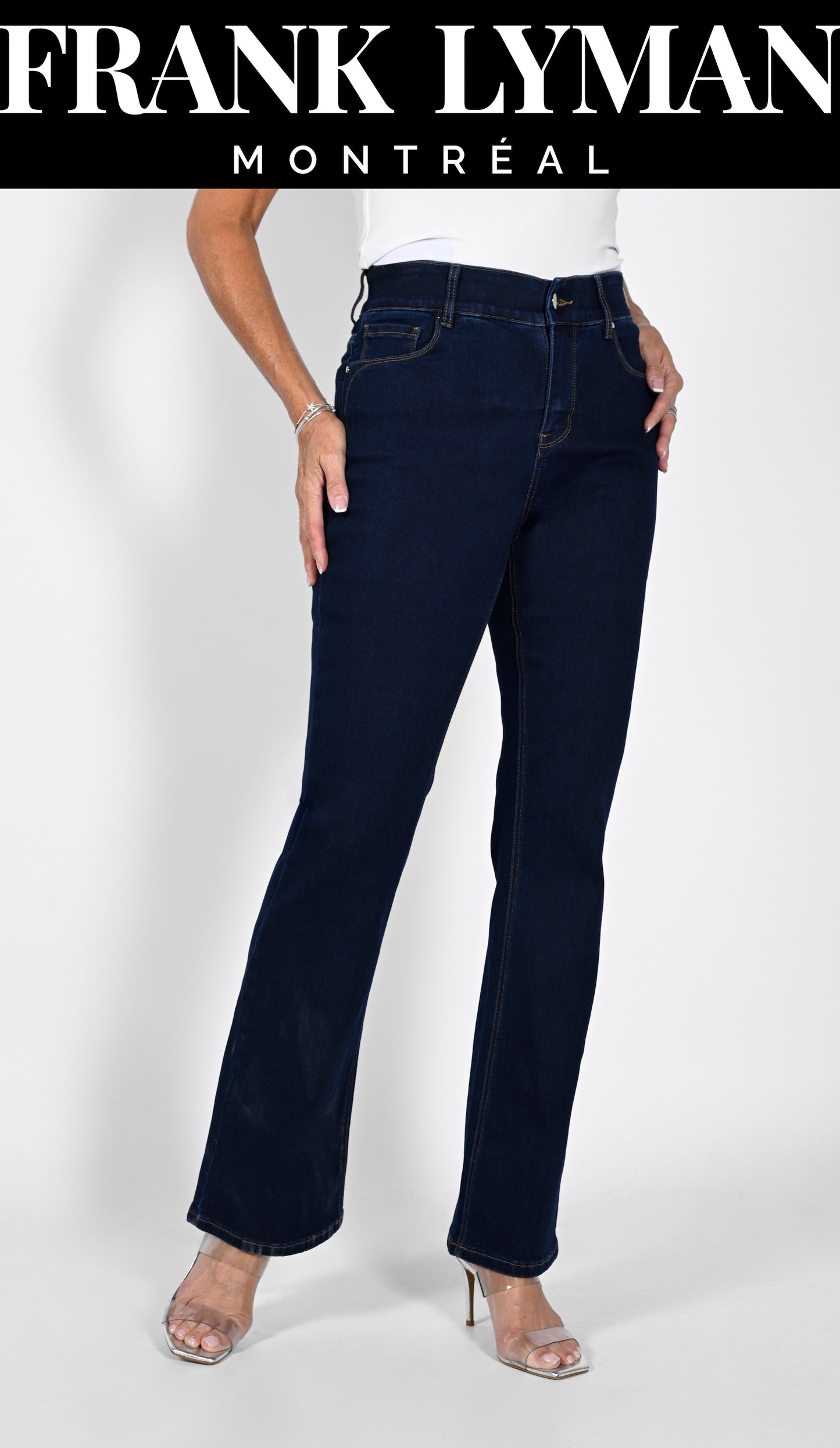 Frank Lyman-231705U-Denim Jean Pant-Dark Navy - The Coach Pyramids