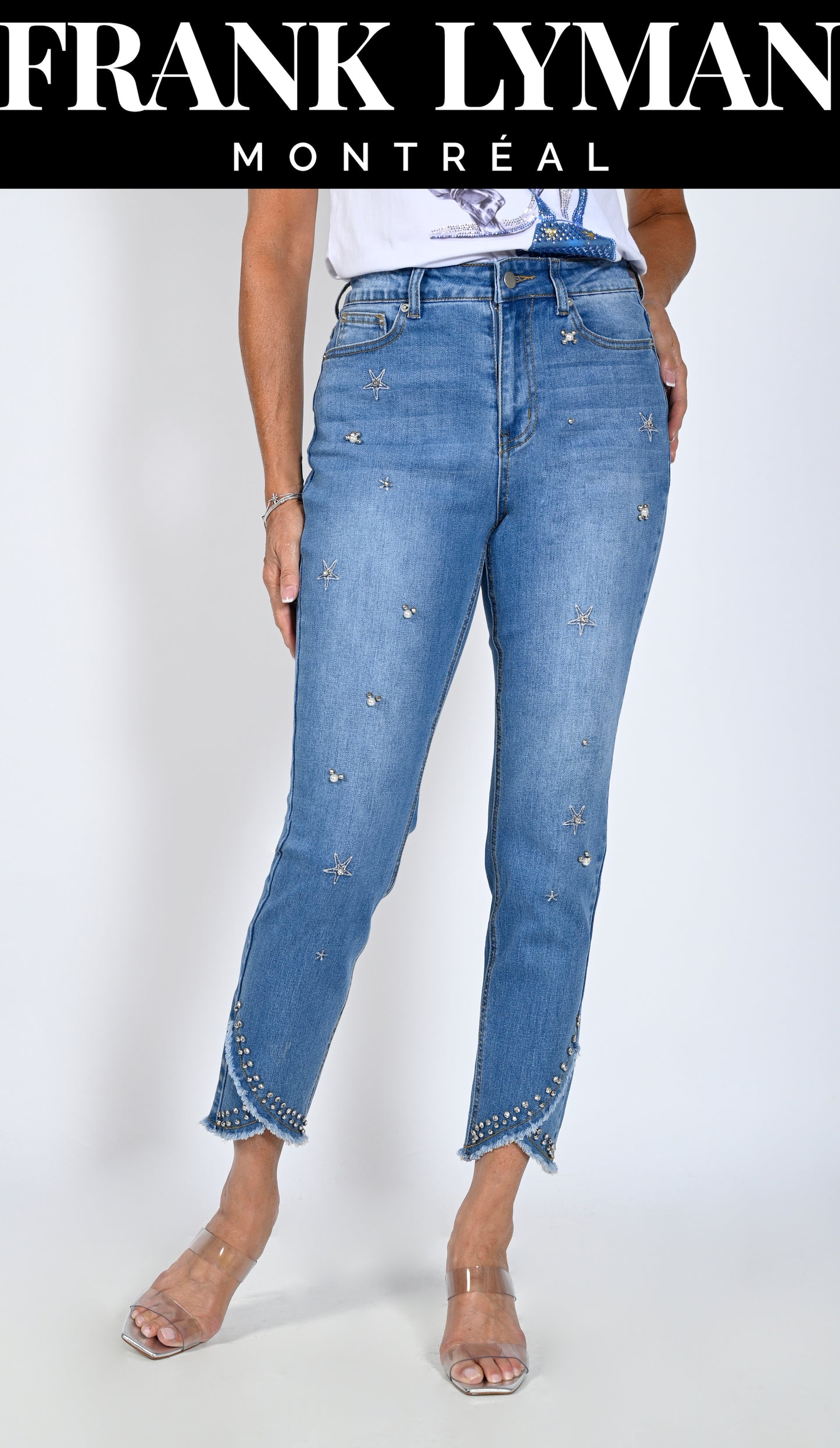 Frank Lyman-231706U-Denim Jean Pant-Blue - The Coach Pyramids