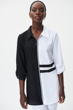 Joseph Ribkoff-232185-272-Tunic-Black/White - The Coach Pyramids