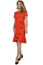 Frank Lyman-236236-Knit Dress-Papaya - The Coach Pyramids