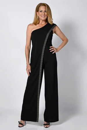 Frank Lyman-238118-Knit Jumpsuit-Black - The Coach Pyramids