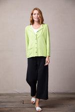 Habitat Spring/Summer 2022 - Cotton Cardigan - H2754152 - Leaf - The Coach Pyramids