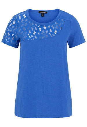 Tribal - Lace Insert T-Shirt - 3848O - The Coach Pyramids