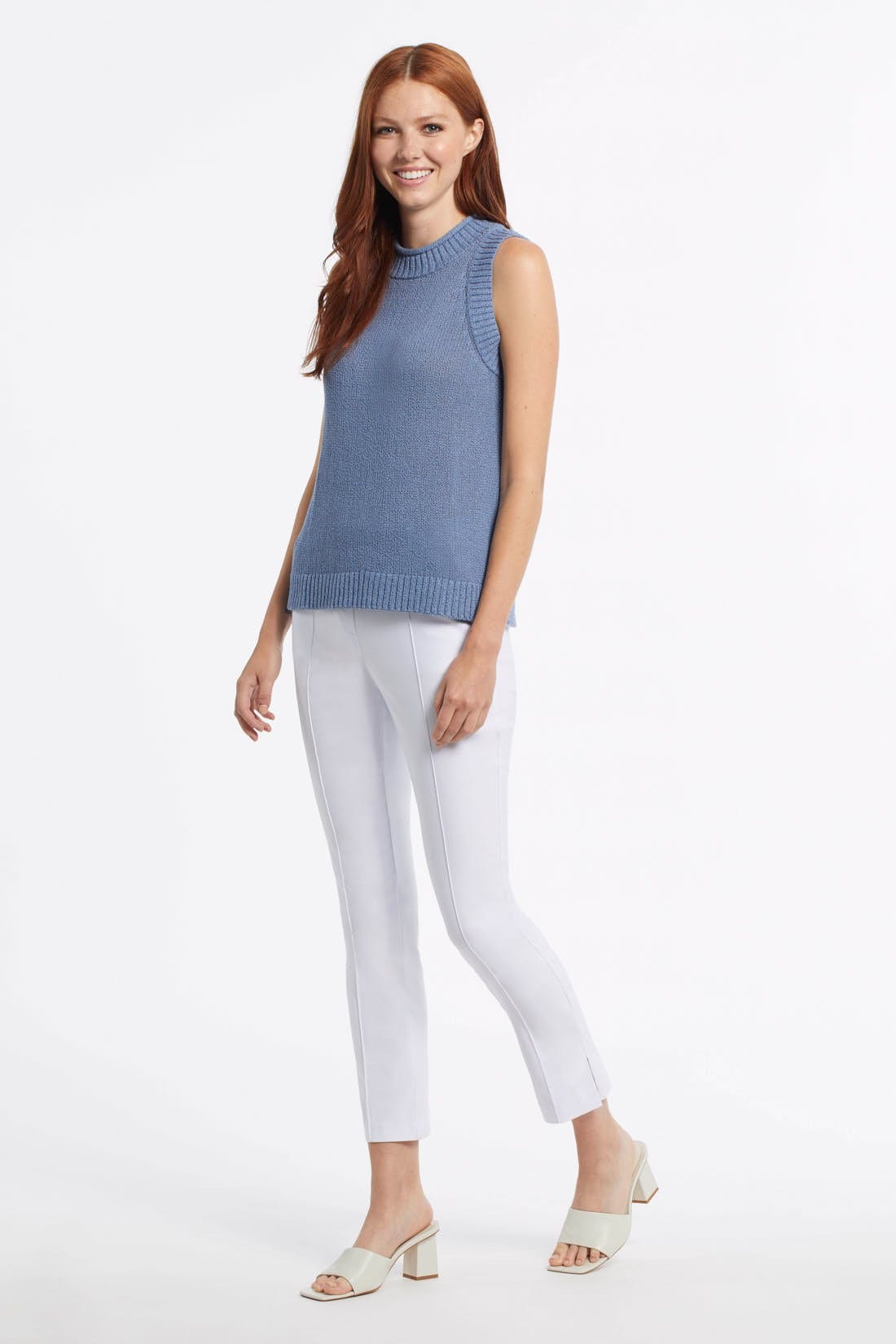 Tribal Knit Tank Top Sweater - 4820O - Slate - The Coach Pyramids