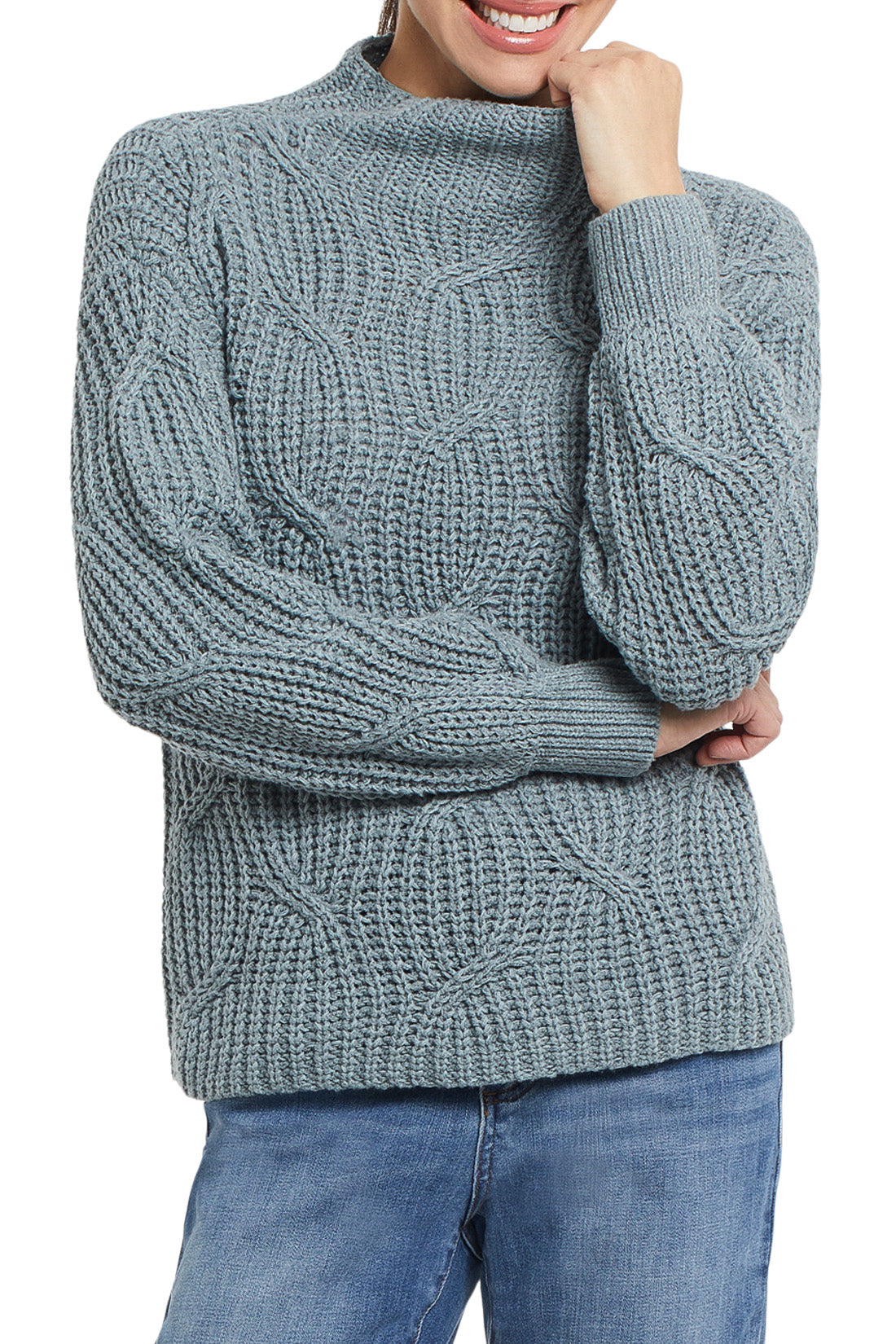 Tribal 7132O - High Neck Sweater - Stormy Sea - The Coach Pyramids