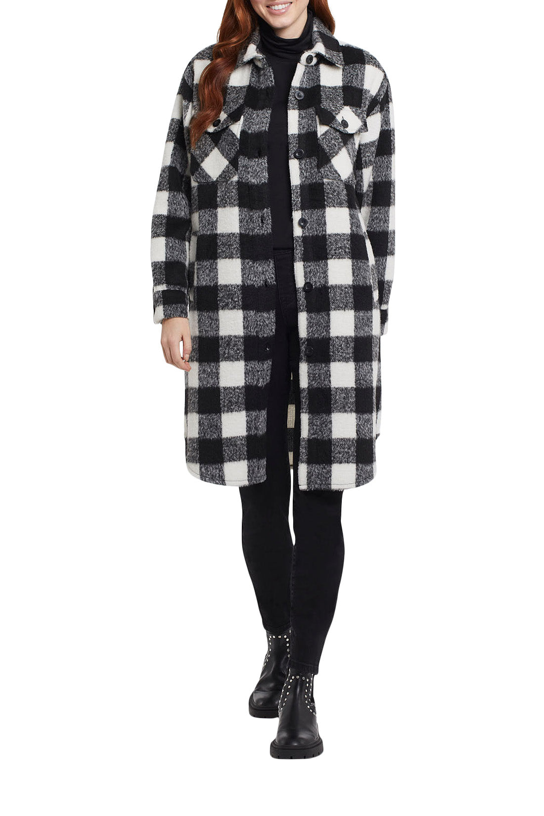 Tribal 7538O - Drop Shoulder Long Jacket - Colour Black - The Coach Pyramids