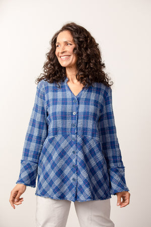 Habitat Fall/Winter 2022 - H76130 - Blouse - Denim - The Coach Pyramids