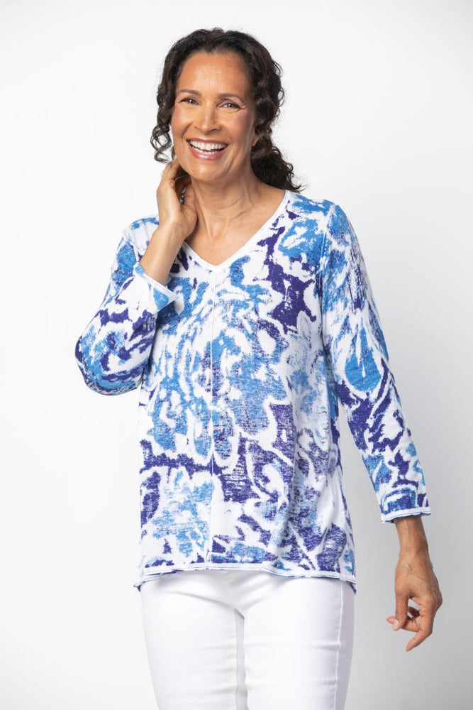 Habitat Spring/Summer 2023 -85805 -V Neck-Royal - The Coach Pyramids