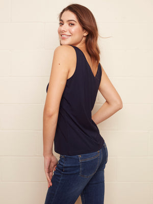 Charlie B Spring/Summer 2022 - Reversible Cami - C1243R - Navy - The Coach Pyramids