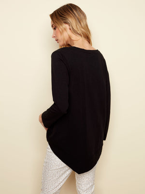 Charlie B Spring/Summer 2022 - Long Sleeve Tee - C1275 - Black - The Coach Pyramids
