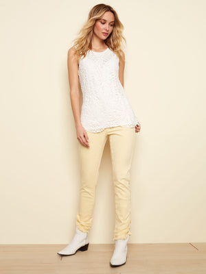 Charlie B Spring/Summer 2022 - Front Lace Tank Top - White - C1300 - The Coach Pyramids