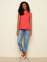 Charlie B Spring/Summer 2022- Pima Cotton Slub Top - C1313 - Hibiscus - The Coach Pyramids