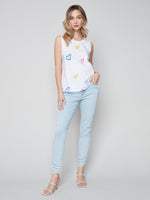 Charlie B Spring/Summer 2023-O1313-075B-Top-Hearts - The Coach Pyramids