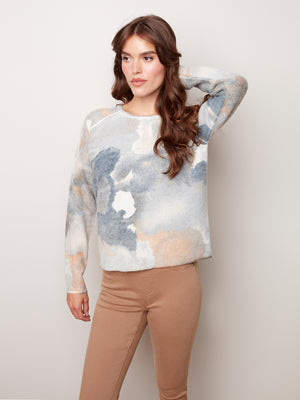 Charlie B - Reversible Printed Sweater - C2268RR - The Coach Pyramids