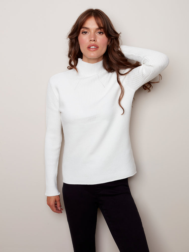 Funnel Neck Sweater - C2273RR - The Coach Pyramids