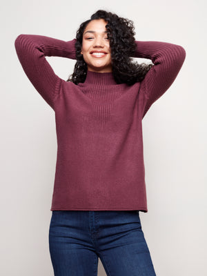 Funnel Neck Sweater - C2273RR - The Coach Pyramids