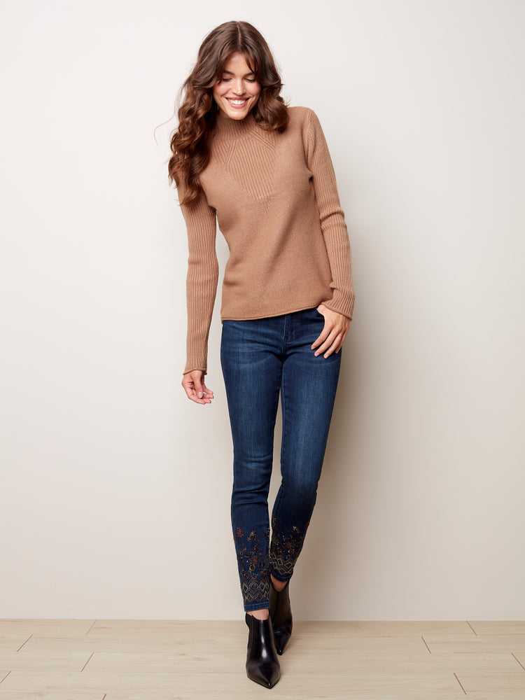 Funnel Neck Sweater - C2273RR - The Coach Pyramids