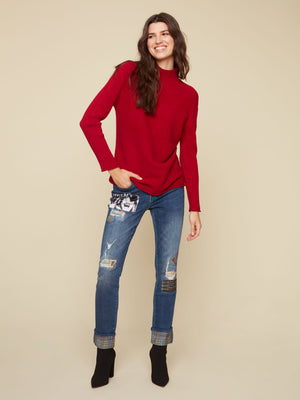 Funnel Neck Sweater - C2273R - The Coach Pyramids