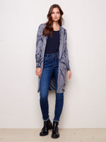 Tie Dye Long Plush Cardigan - C2358R - The Coach Pyramids