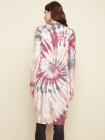 Tie Dye Plush Long Cardigan - C2358 - The Coach Pyramids