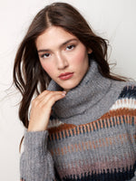 Stripe Cowl Neck Sweater - C2414 - The Coach Pyramids