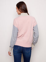 Colorblock Mock Neck Sweater - C2455 - The Coach Pyramids