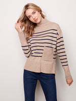 Funnel Neck Drop Shoulder Sweater - C2471 - The Coach Pyramids