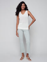 Charlie B Spring/Summer 2023-C2509-790A - Knit Cami -Natural - The Coach Pyramids