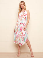 Charlie B Spring/Summer 2022- Printed Voile Trapese Dress - C3079 - Powder - The Coach Pyramids