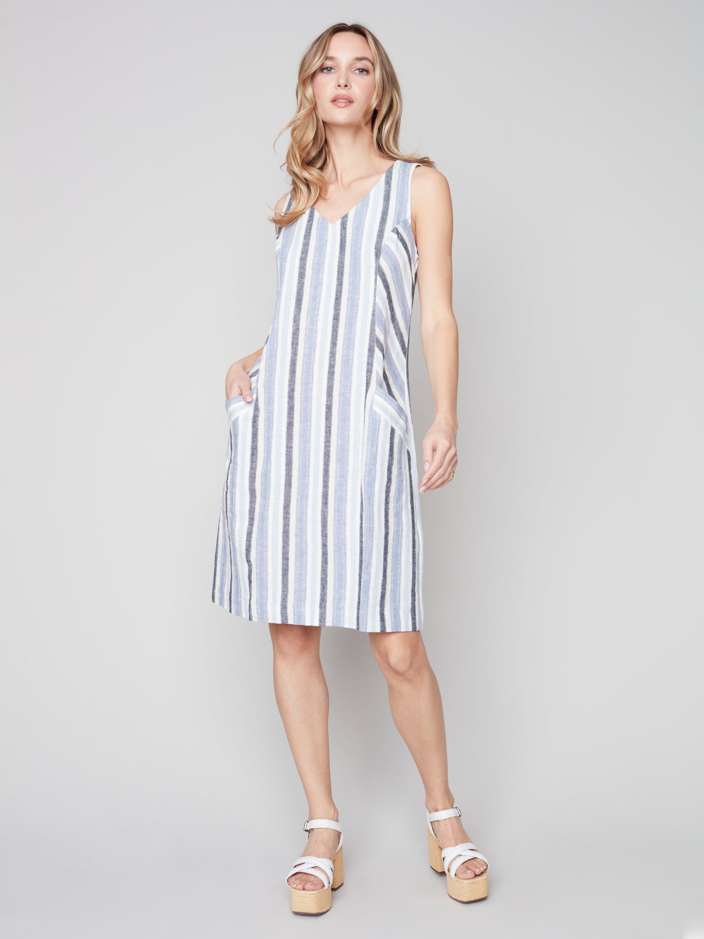 
                  
                    Charlie B Spring/Summer 2023-C3115-571B-Dress-Cerulean - The Coach Pyramids
                  
                