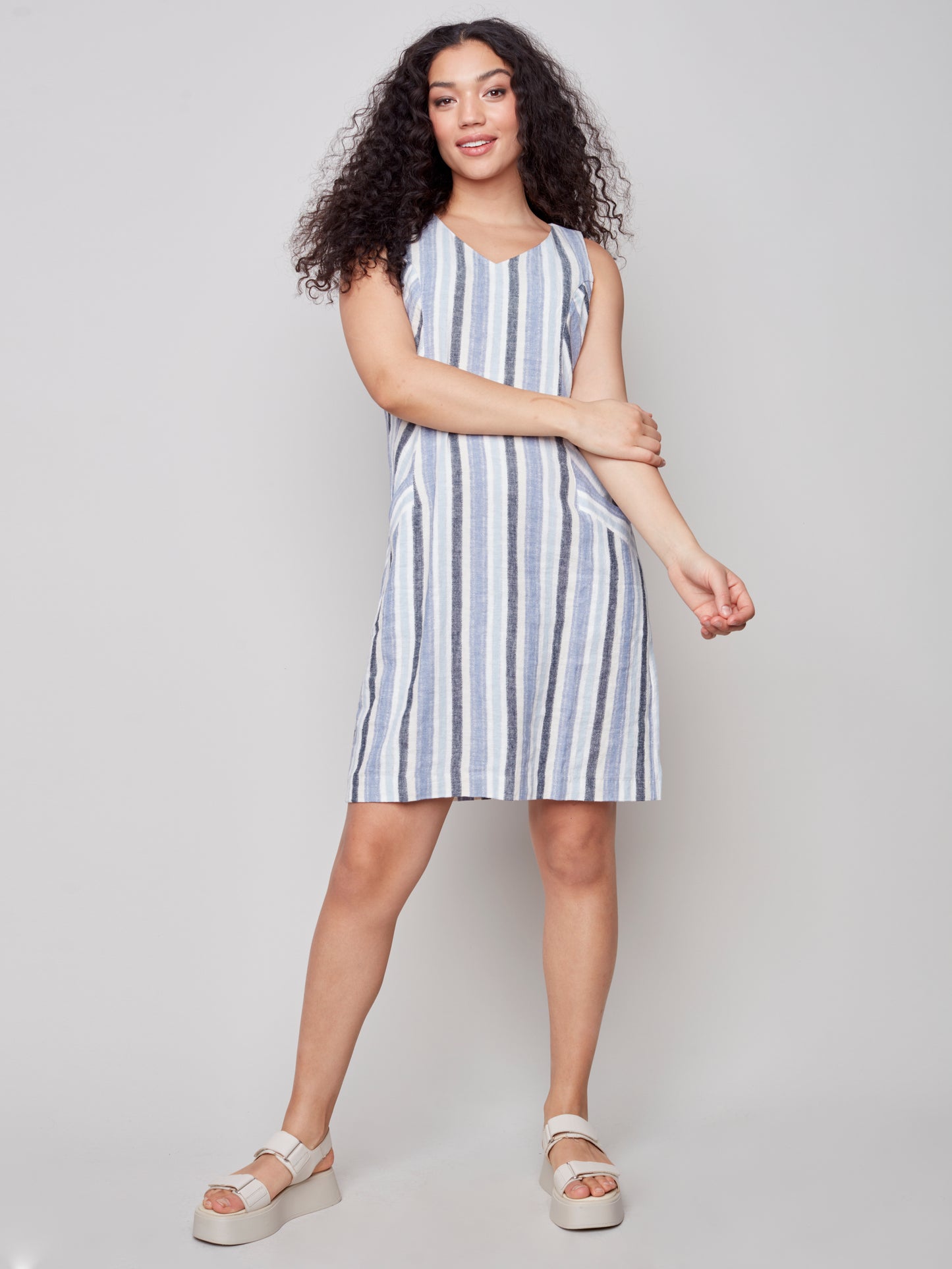 Charlie B Spring/Summer 2023-C3115-571B-Dress-Cerulean - The Coach Pyramids