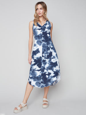 Charlie B Spring/Summer 2023 -C3125PR-251B-Dress-Navy - The Coach Pyramids