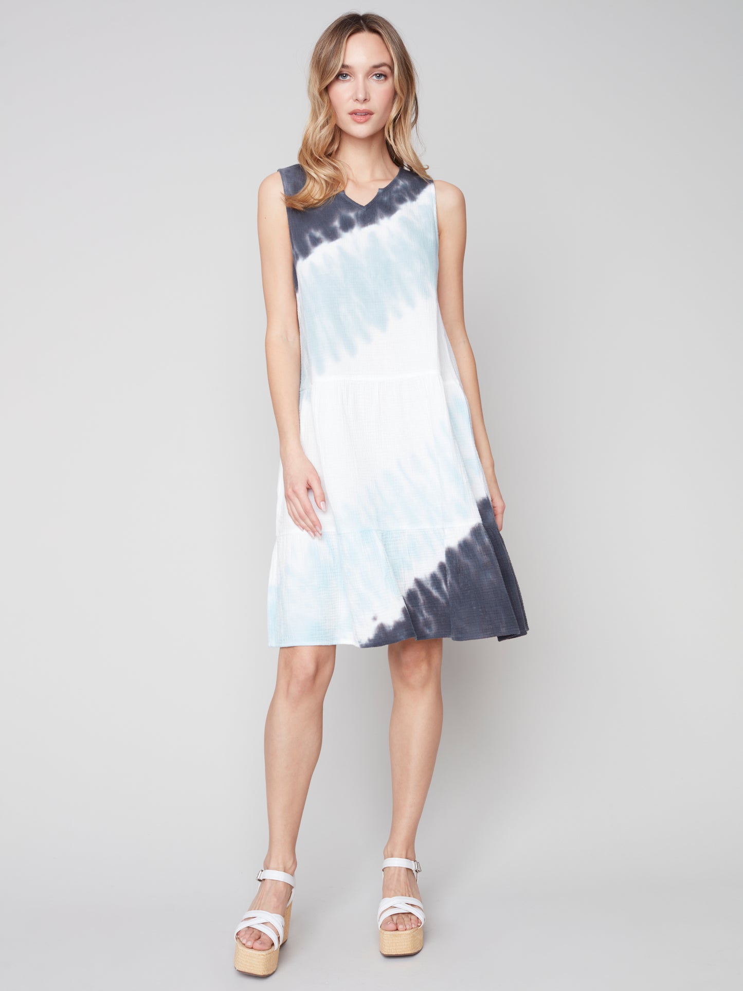 Charlie B Spring/Summer 2023-C3132RT-050C-Dress-Azul - The Coach Pyramids