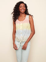 Charlie B Spring/Summer 2022- Front Tie Cami - Multicolor - C4339 - The Coach Pyramids