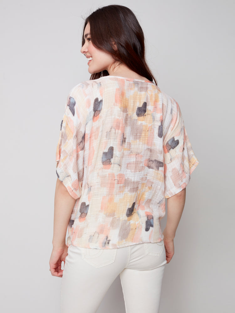 Charlie B Spring/Summer 2023-C4403ZD-274C-Blouse-Abstract - The Coach Pyramids