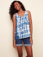 Charlie B Spring/Summer 2022 - Printed Tank Top - C4447 - Denim - The Coach Pyramids