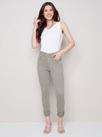 Charlie B Spring/Summer 2023-  Twill Pant-C5147Z-618A-Celadon - The Coach Pyramids