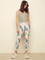 Charlie B Spring/Summer 2022 - Printed Crinkle Bengaline Jogger - Tropical - C5219RR - The Coach Pyramids