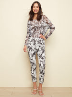 Charlie B Spring/Summer 2022 - Printed Crinkle Bengaline Pull On - Black/White - C5219 - The Coach Pyramids