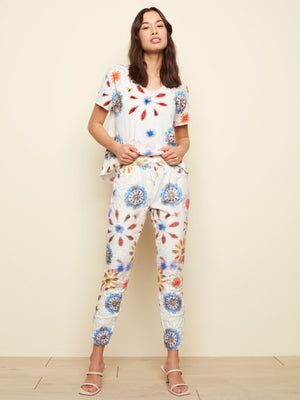 Charlie B Spring/Summer 2022 - Printed Crinkle Bengaline Jogger - Multicolor - C5219RR - The Coach Pyramids