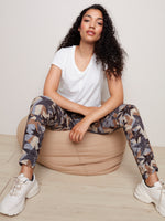 Printed Suede Crinkle Pull On Pant - C5226R - The Coach Pyramids