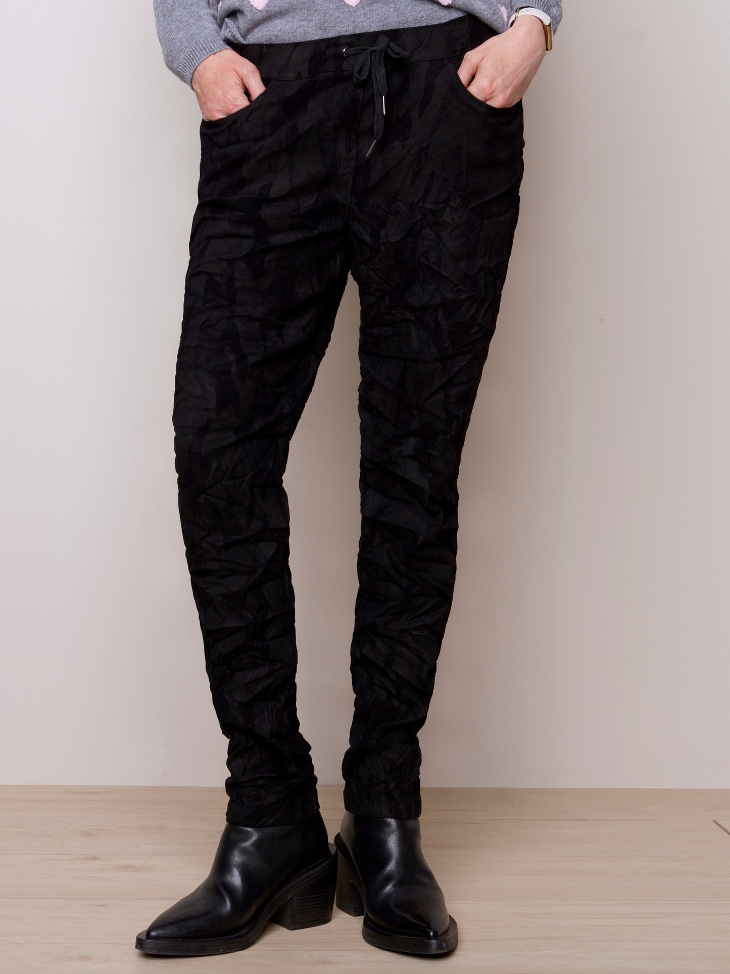 Printed Suede Crinkle Pull On Pant - C5226R - The Coach Pyramids