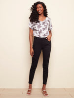 Charlie B Spring/Summer 2022 - Stretch Twill Pant - Black - C5233RR - The Coach Pyramids