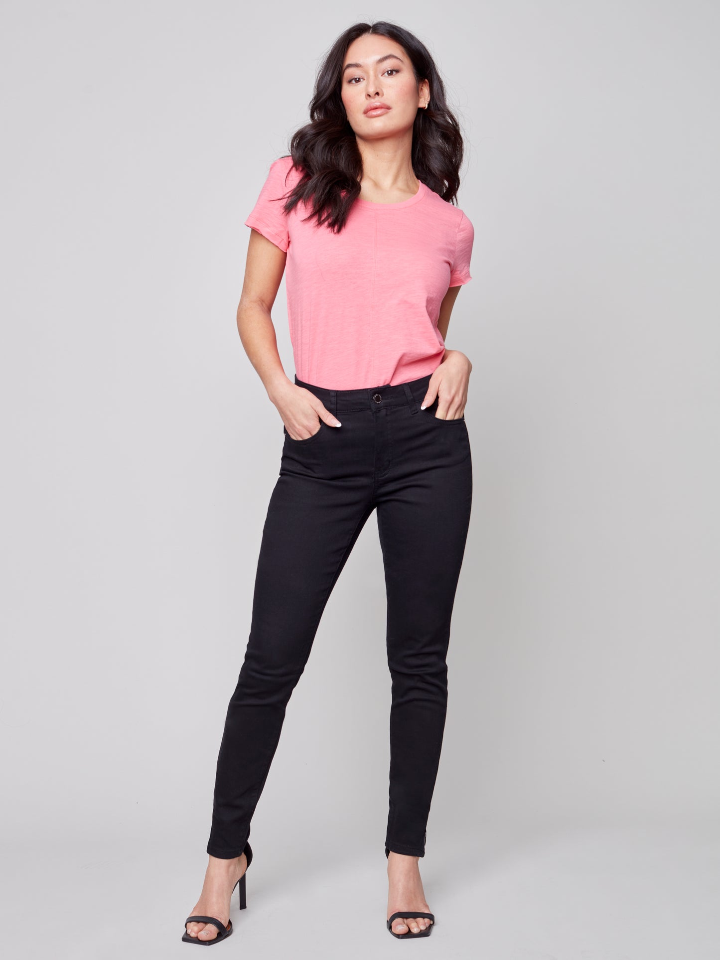 Charlie B Spring/Summer 2023-C5233S -618A -Pants -Black - The Coach Pyramids