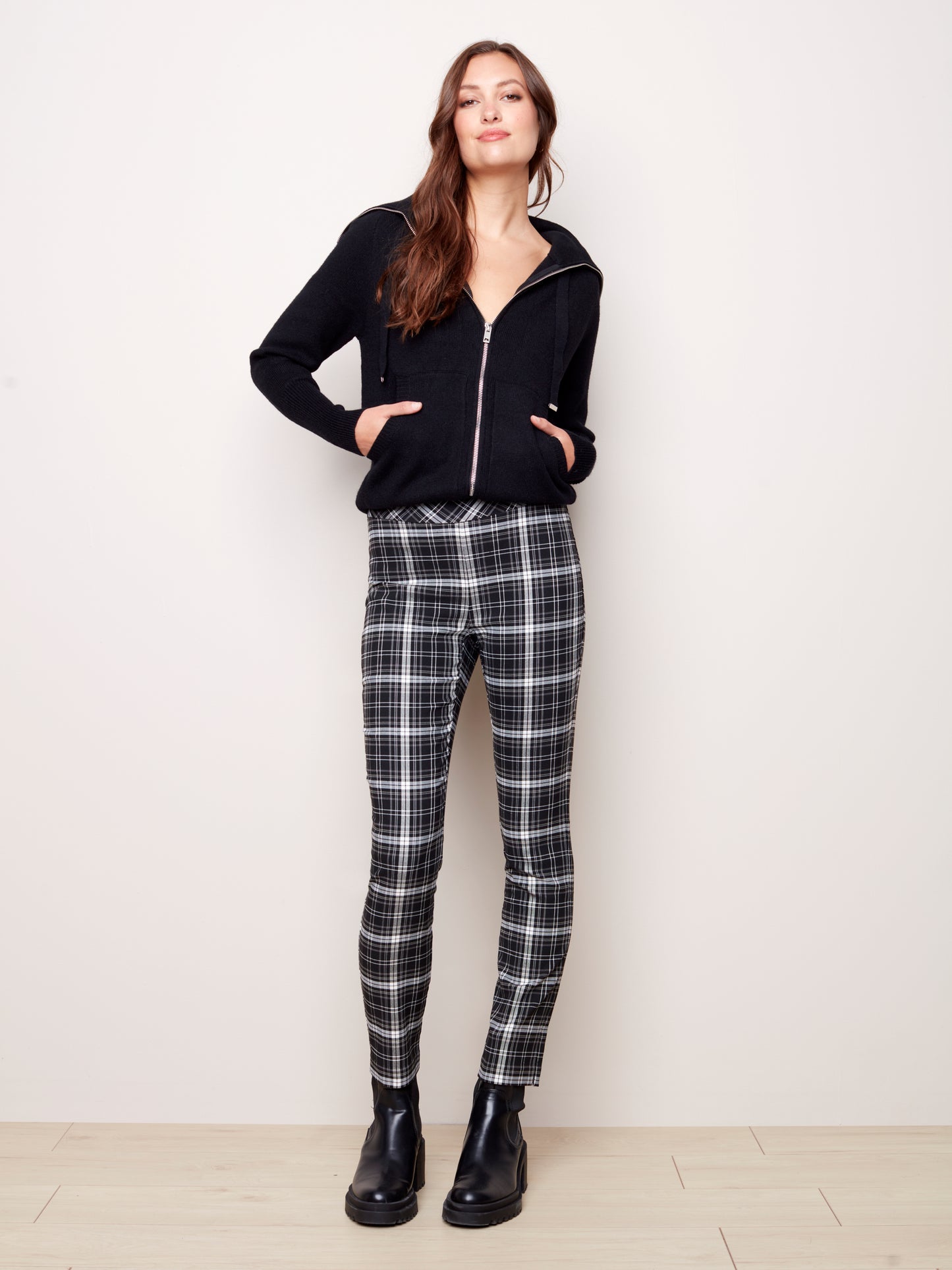 Plaid Pull On Pant - C5292 - The Coach Pyramids